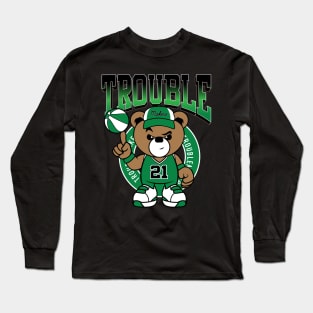 Teddy bear basketball tee Long Sleeve T-Shirt